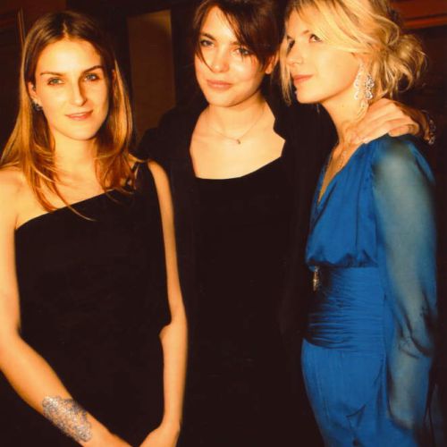 Miss Gaia Repossi, Miss Charlotte Casiraghi and Miss Eugenie Niarchos, Paris Czarina exhibition 2008