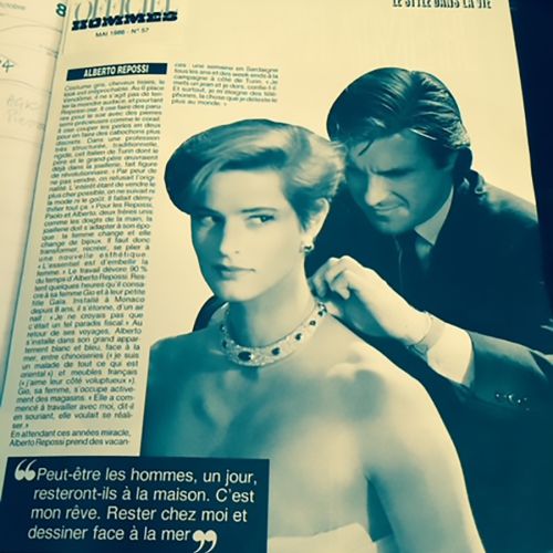 Mr Alberto Repossi interview at Officiel Homme 1985