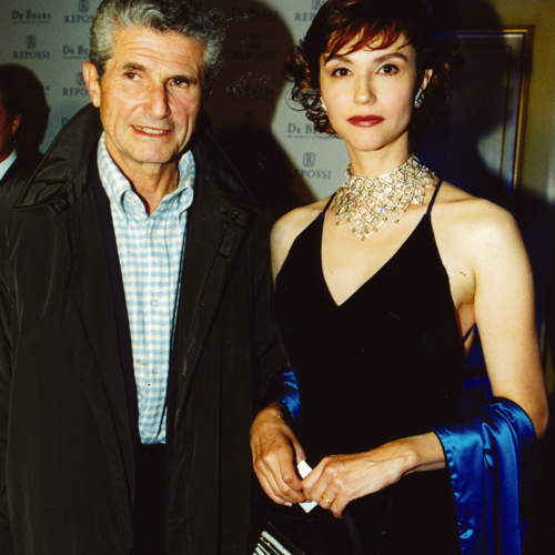 Paris Astrum exhibition 2005, Mr and Mrs Lelouch wearing the High jewellery Czarina collection Necklace