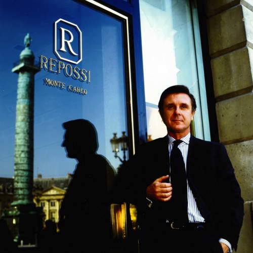 Mr Alberto Repossi front door of Place Vendome Repossi Boutique 1987