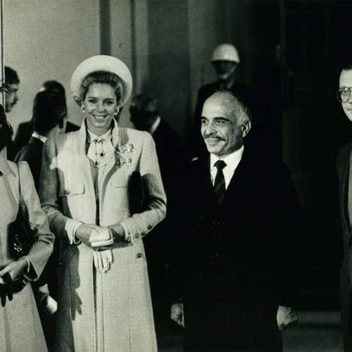 HM the King of Jordany and Queen Noor with Repossi Brooches, HM Royal Family of Sweden late 1995