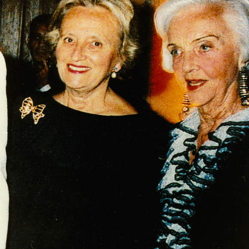 The wife of the French President Mrs Bernadette Chirac wearing the Repossi bow brooch 