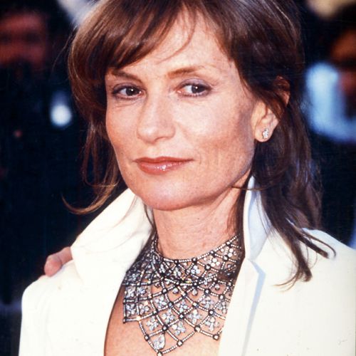 French actress Isabelle Huppert during the Presidence of Cannes Film Festival wearing a set of Czarina high jewellery diamonds on black gold