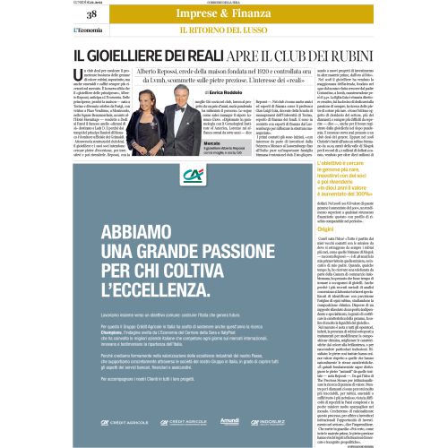 Il gioielliere dei reali apre il club dei rubini